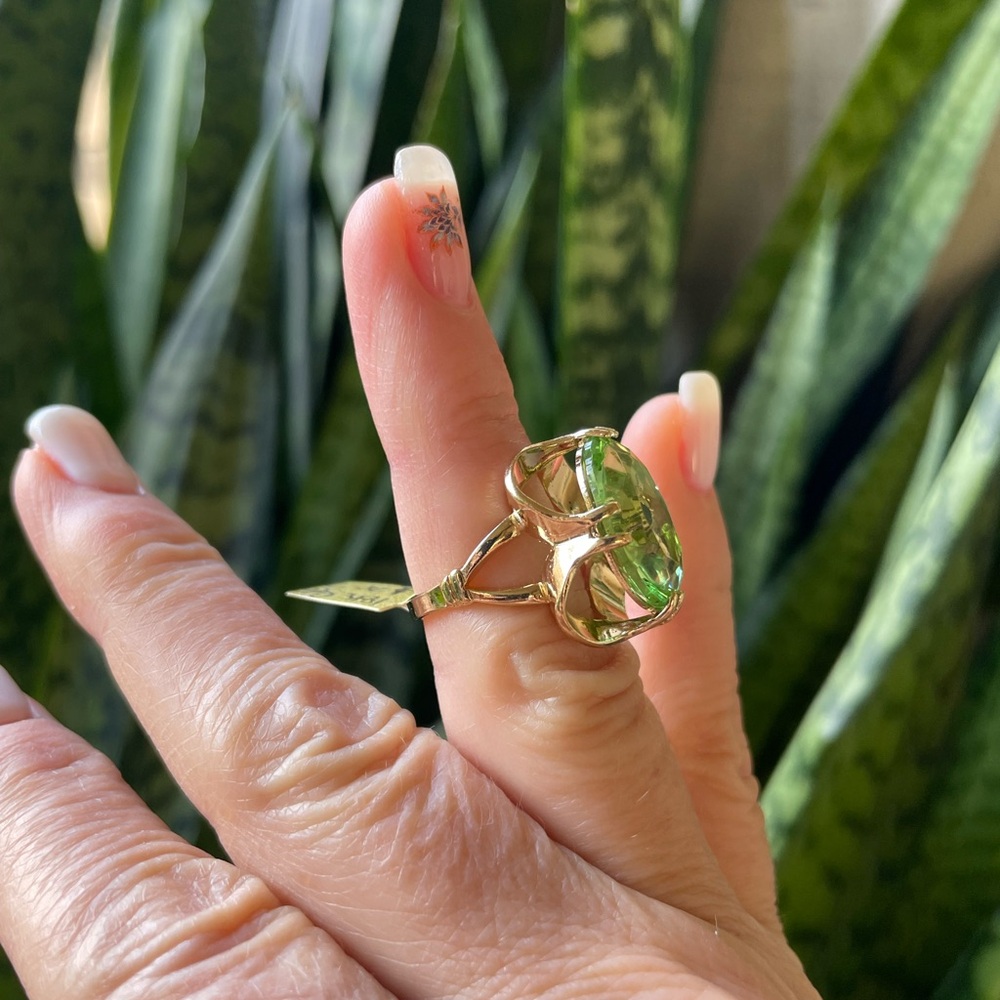 18K GF Semiprecious Stone Ring